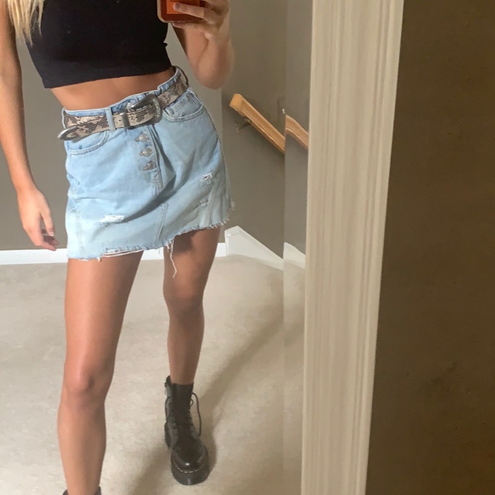 Free people jean skirt